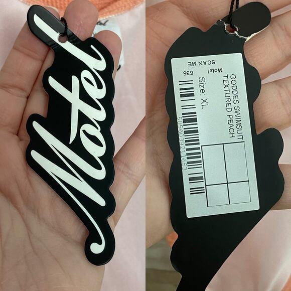 NWT Motel Rocks Goddess Swimsuit Size Peach One Piece Beach Vacay Pool Summer XL - Picture 9 of 11